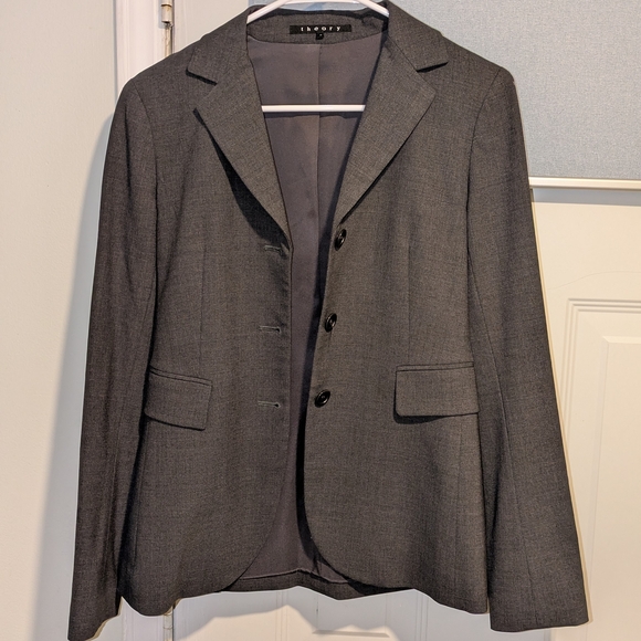 Theory Jackets & Blazers - Theory Grey Tailored Blazer